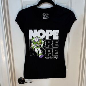 Disney Toy Story Black Buzz Lightyear “Nope” Tee